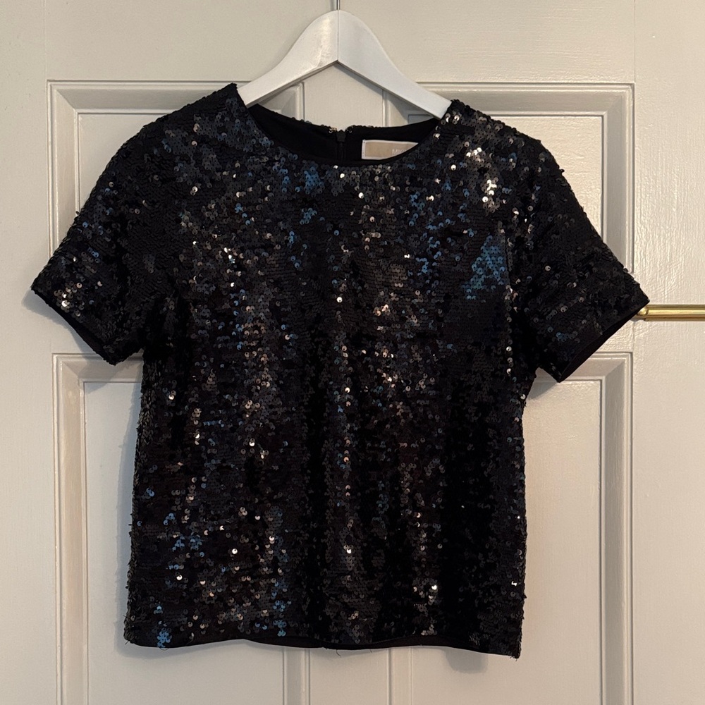 MICHAEL Michael Kors Black Sequin Women's Top